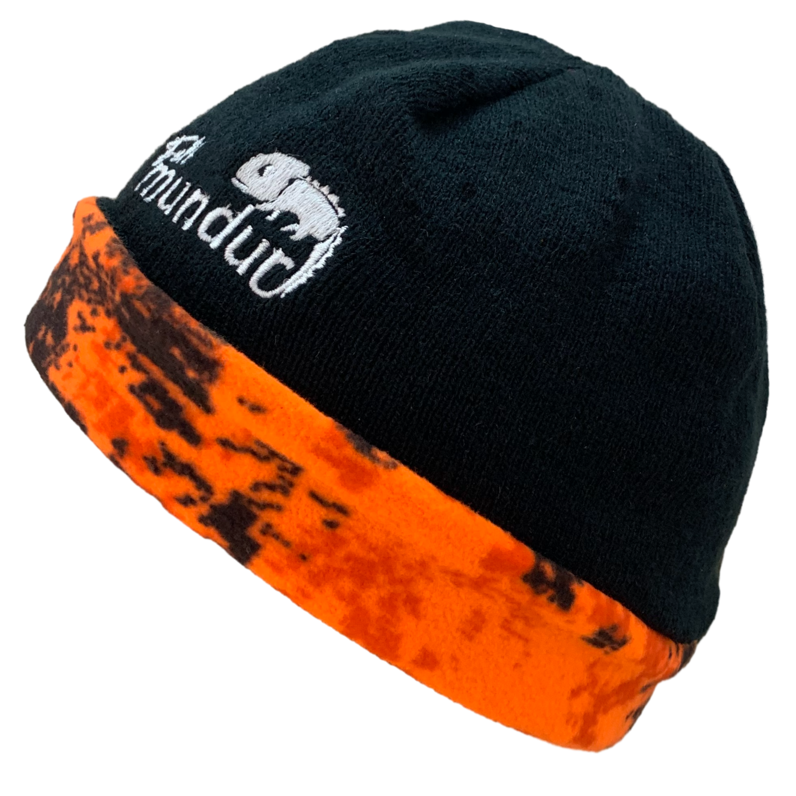 Orange camouflage reversible hunting hat