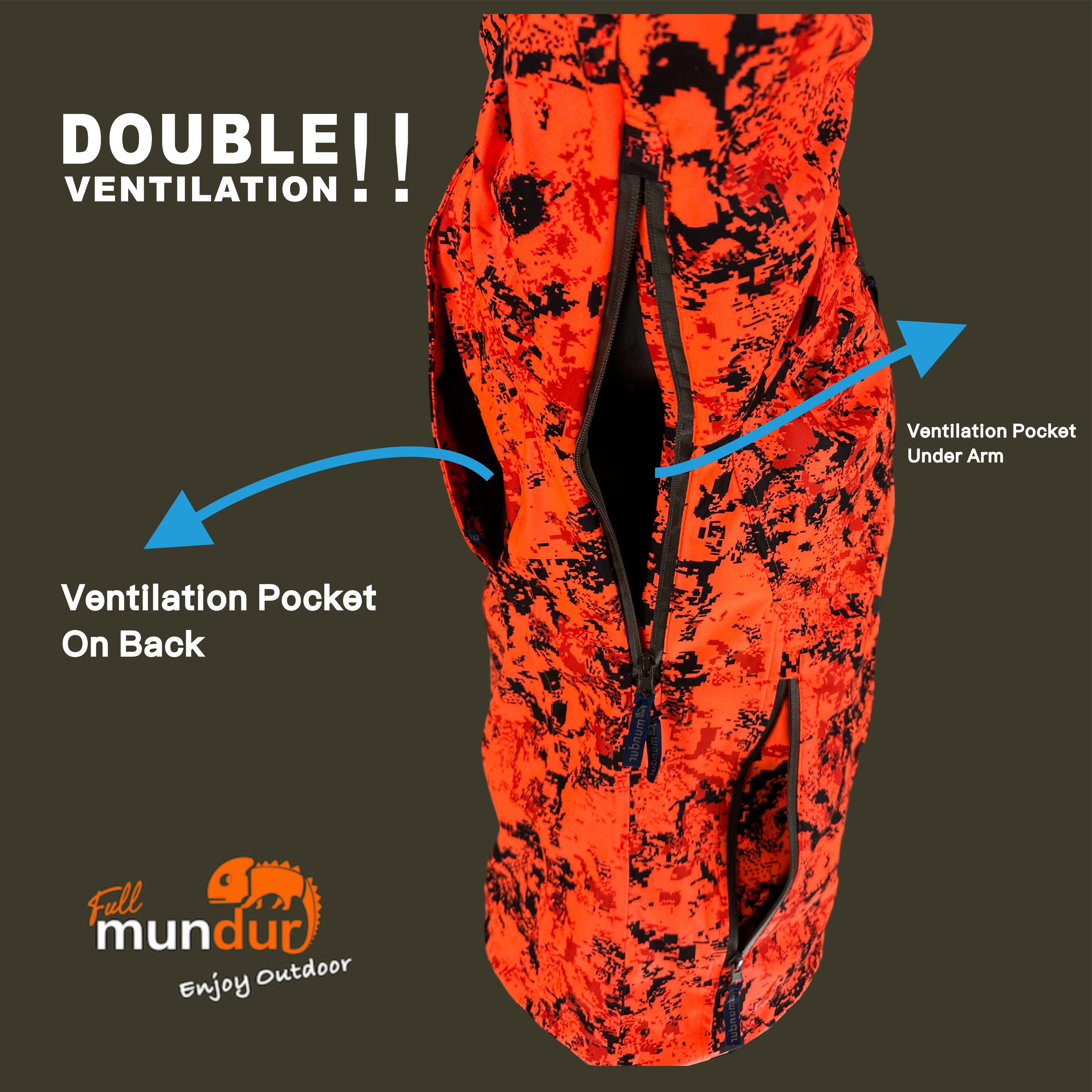 Stormy Orange Camo Hunting Jacket