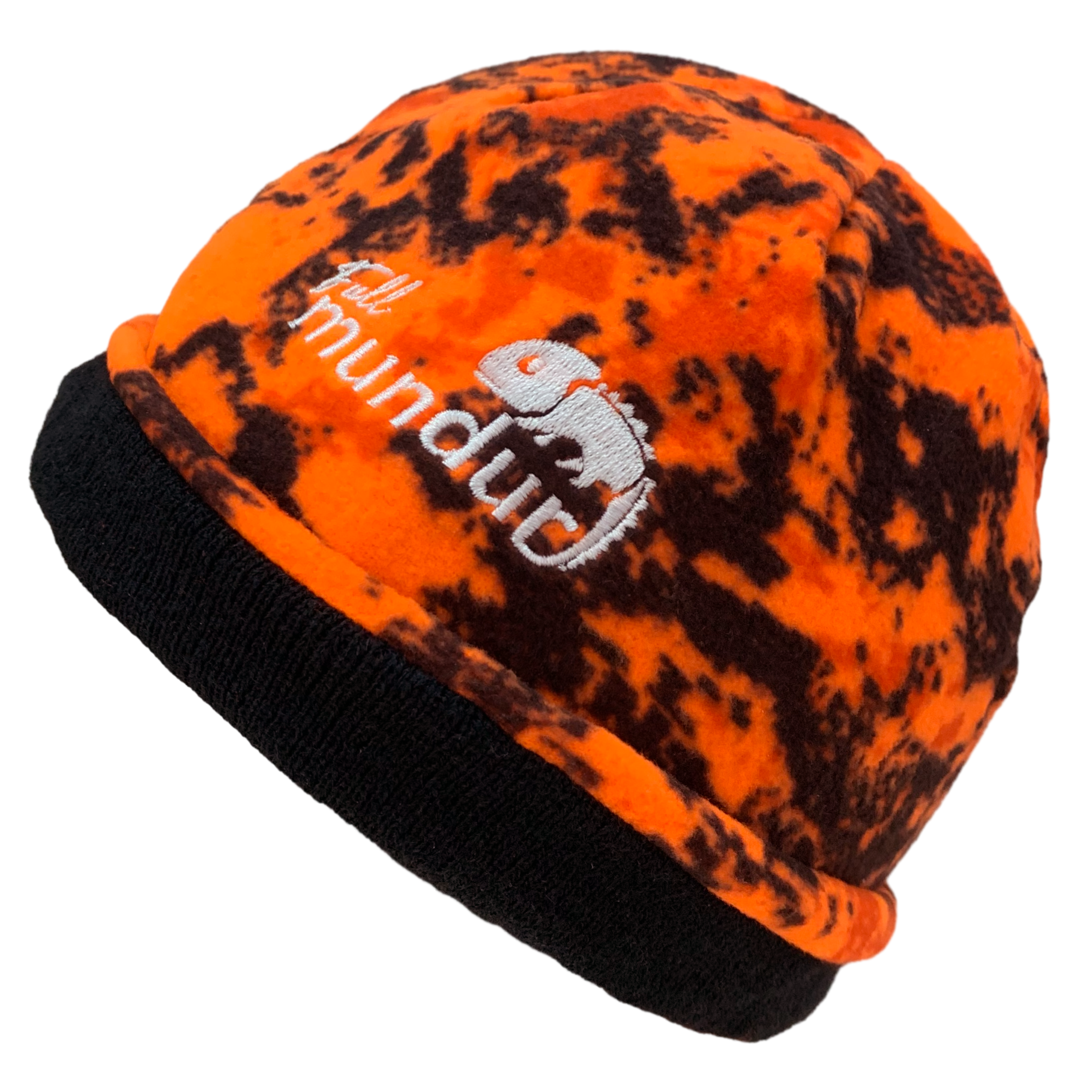 Orange camouflage reversible hunting hat